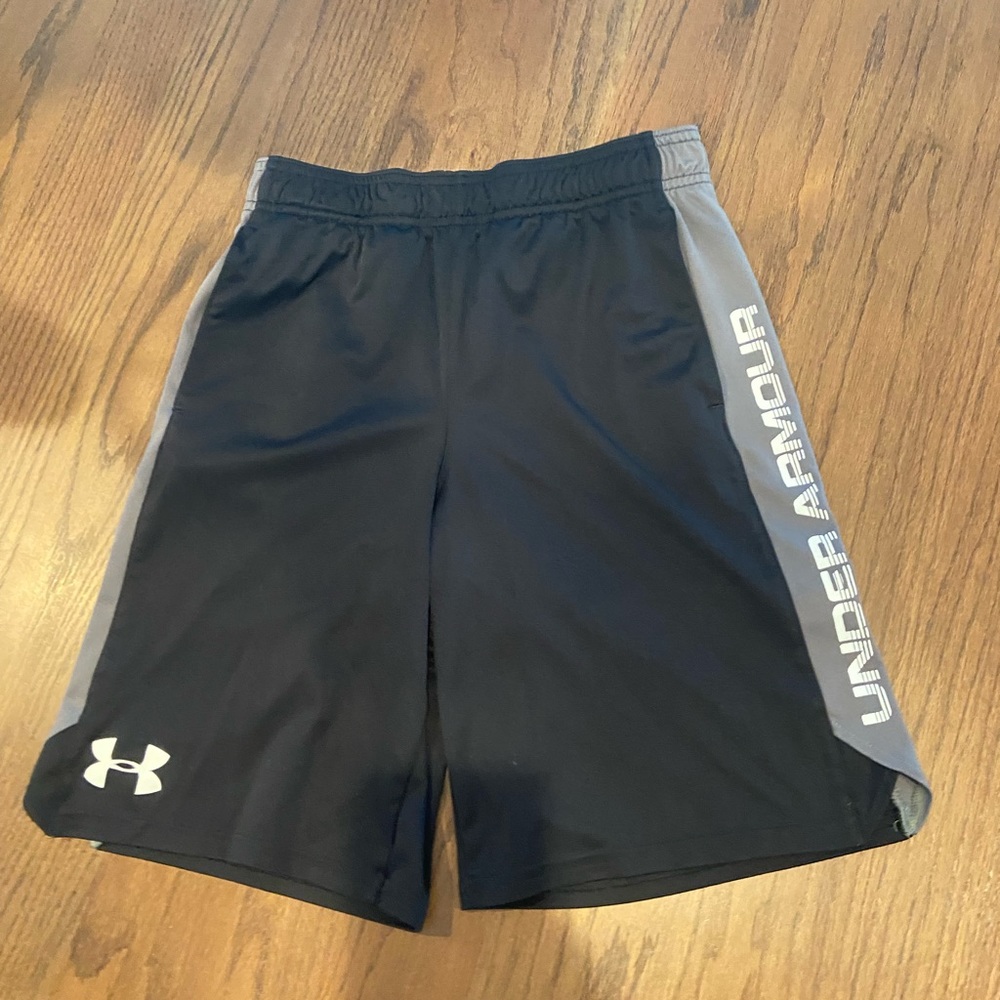 Boys Black and Gray Under Armour Shorts YM